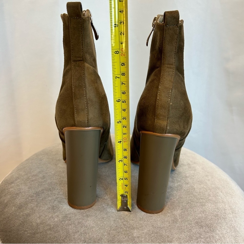 Cape Robbin olive green suede ankle boots Sz 8.5 - Picture 7 of 8